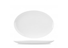 Menu Porcelain Oval Coupe Plate