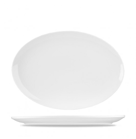 Menu Porcelain Oval Coupe Plate